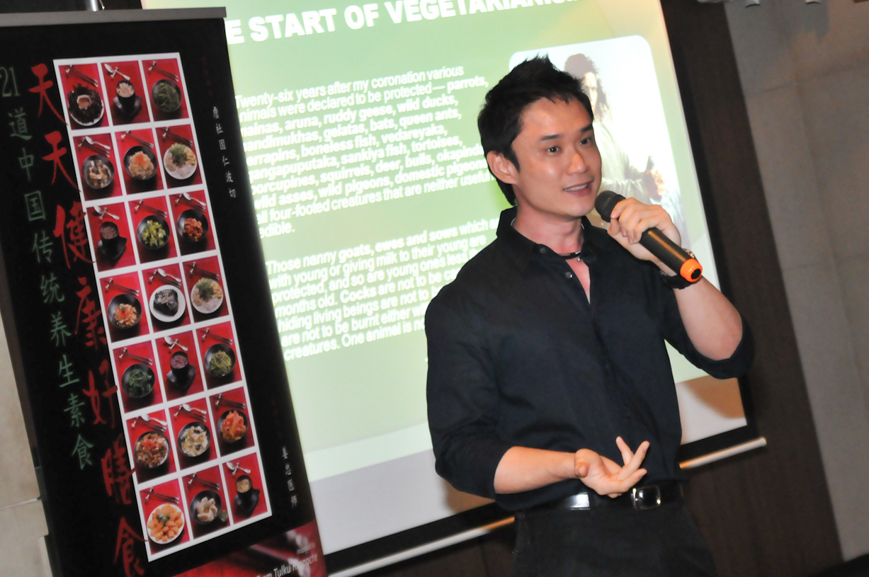 Nutritionist Mr Wong Yu Jin gave an excellent talk on the virtues of being vegetarian
